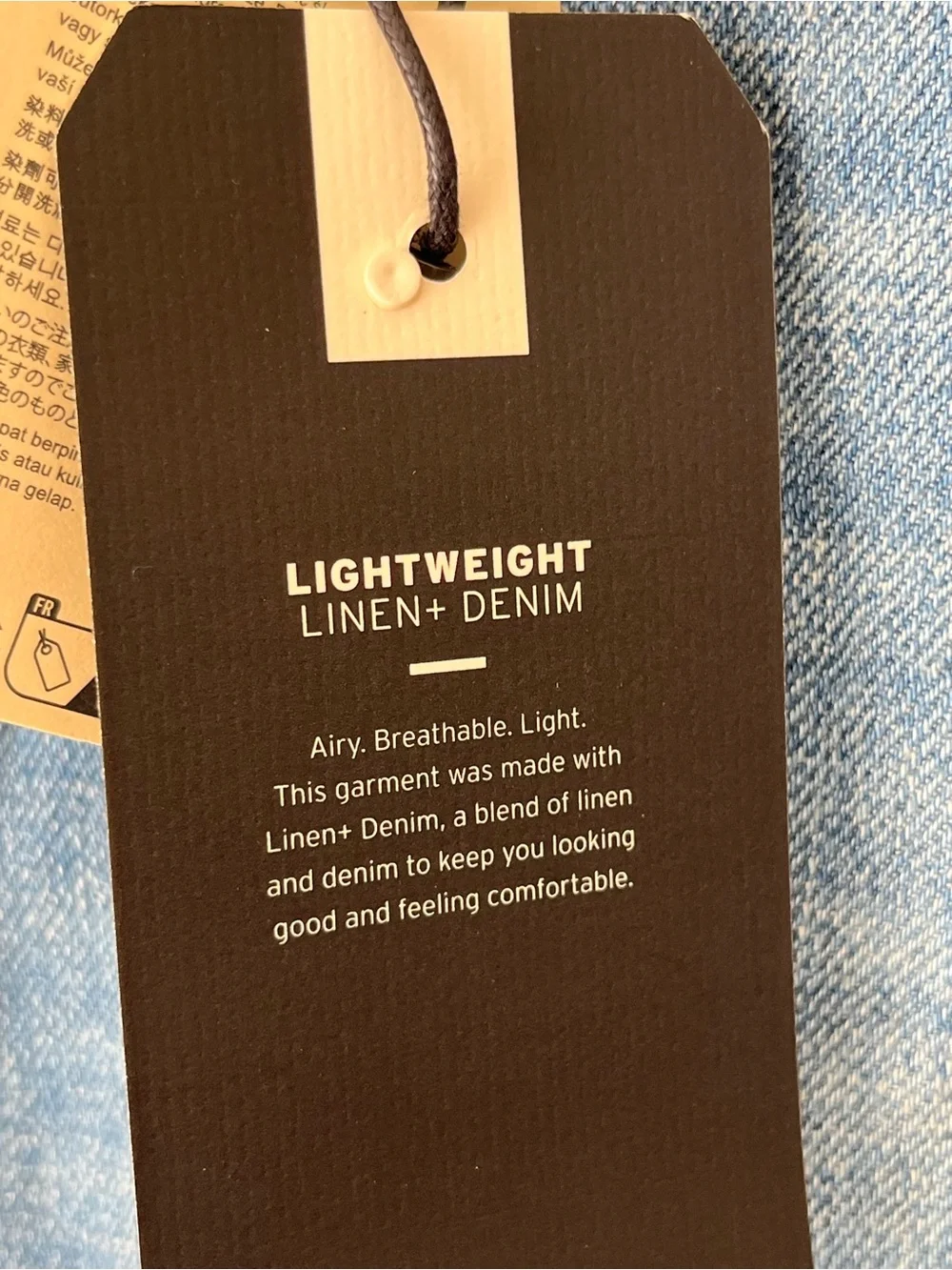 Levi’s high baggy jean shorts linen + denim light weight NEW 30